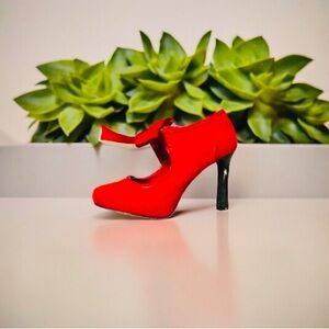 Red Vintage Mary Jane Pumps